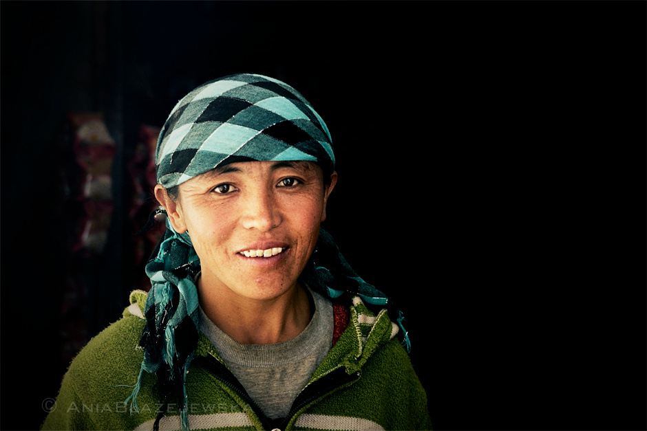 Indie, Ladakh Kobieta z Ladakhu w Indiach