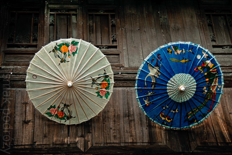 Parasole w Wuzhen - w tym mieście liczy się każdy detal