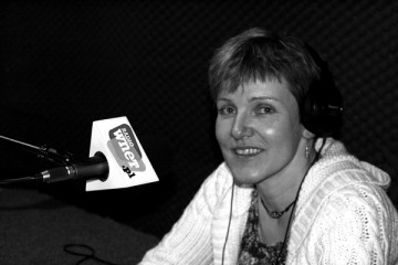 Monika Witkowska w studiu Radia Wnet (fot. Natalia Mileszyk)