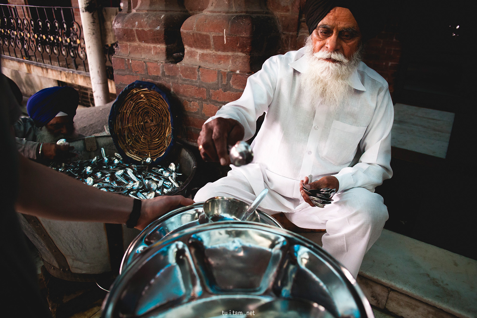 Kuchnia w Złotej Świątyni, Amritsar w Indiach